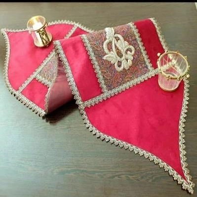 رومیزی سرمه دوزی شده برجسته با مخمل اعلا